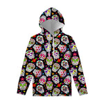 Sugar Skull Pattern Print Pullover Hoodie