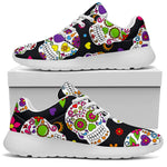 Sugar Skull Pattern Print Sport Shoes GearFrost