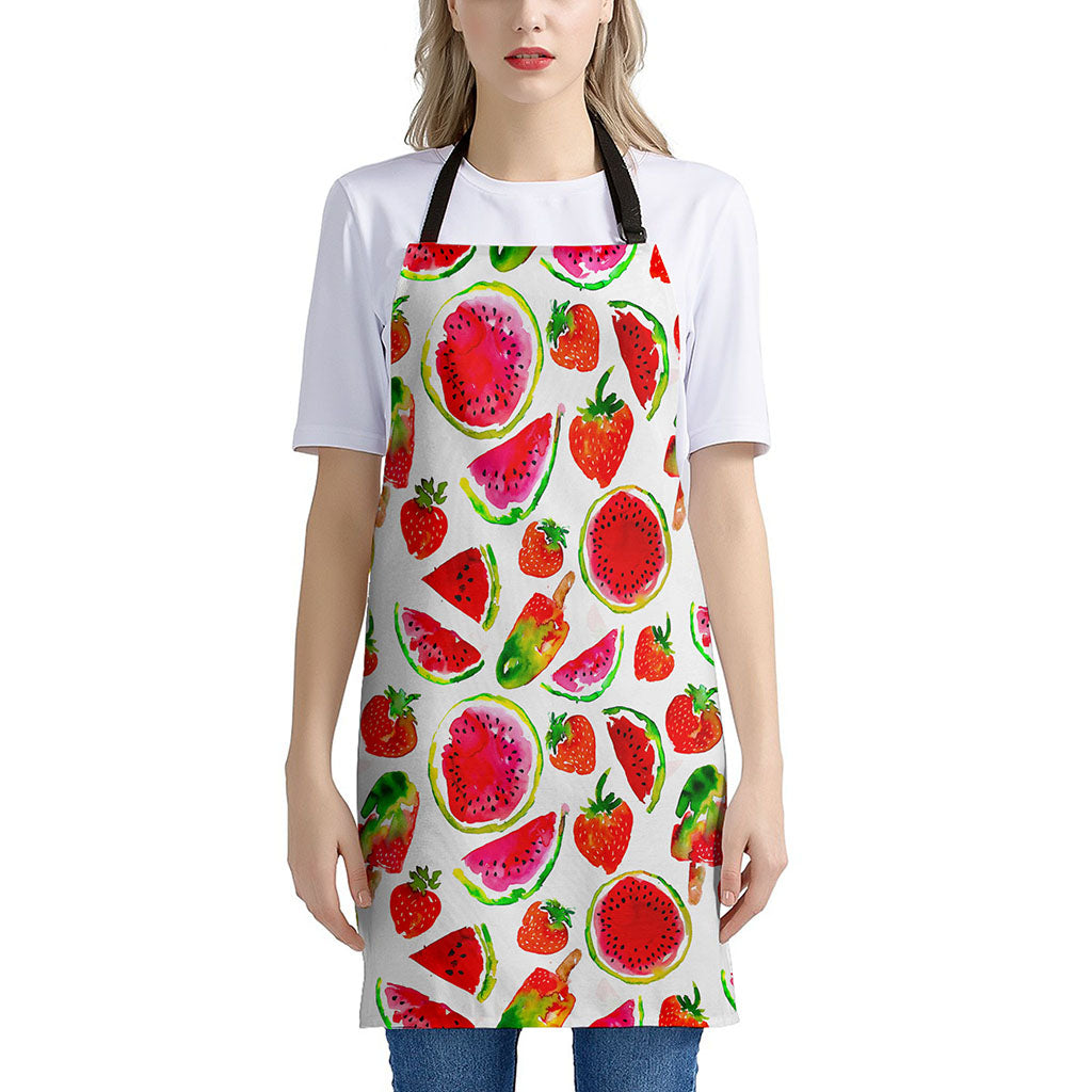 Summer Fruits Watermelon Pattern Print Apron