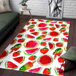 Summer Fruits Watermelon Pattern Print Area Rug GearFrost