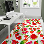 Summer Fruits Watermelon Pattern Print Area Rug GearFrost
