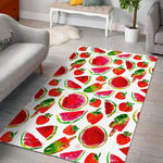 Summer Fruits Watermelon Pattern Print Area Rug GearFrost