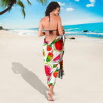 Summer Fruits Watermelon Pattern Print Beach Sarong Wrap