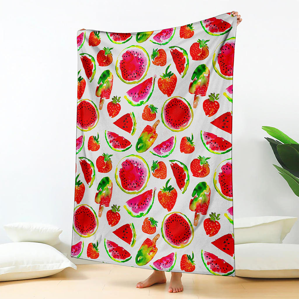 Summer Fruits Watermelon Pattern Print Blanket