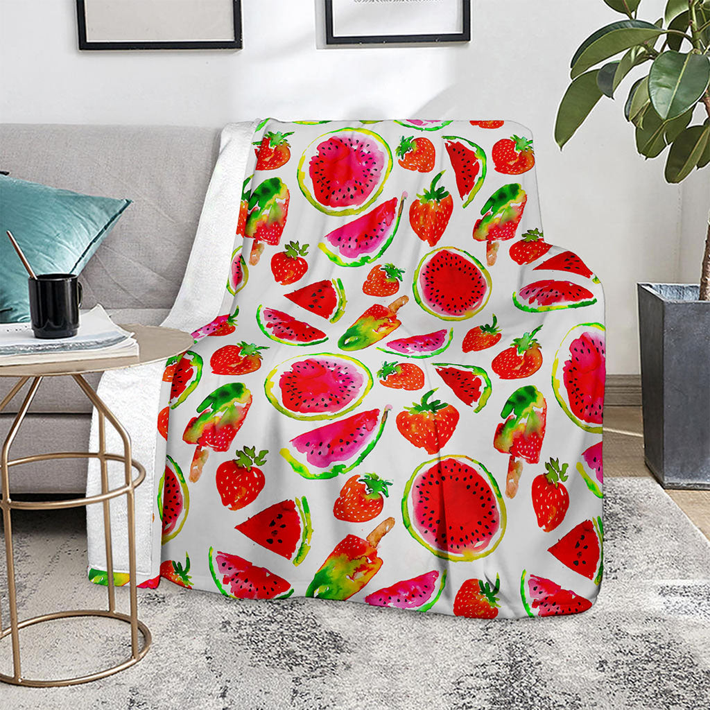 Summer Fruits Watermelon Pattern Print Blanket