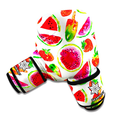 Summer Fruits Watermelon Pattern Print Boxing Gloves