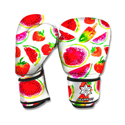 Summer Fruits Watermelon Pattern Print Boxing Gloves
