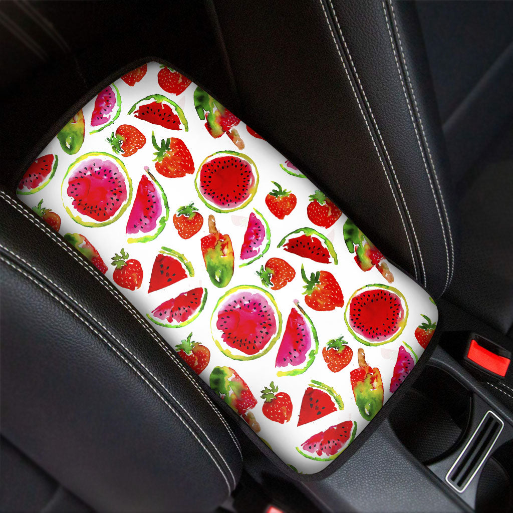 Summer Fruits Watermelon Pattern Print Car Center Console Cover