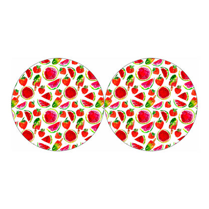 Summer Fruits Watermelon Pattern Print Car Coasters