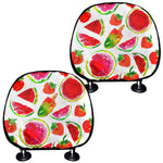 Summer Fruits Watermelon Pattern Print Car Headrest Covers