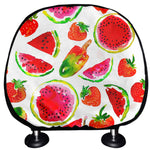 Summer Fruits Watermelon Pattern Print Car Headrest Covers