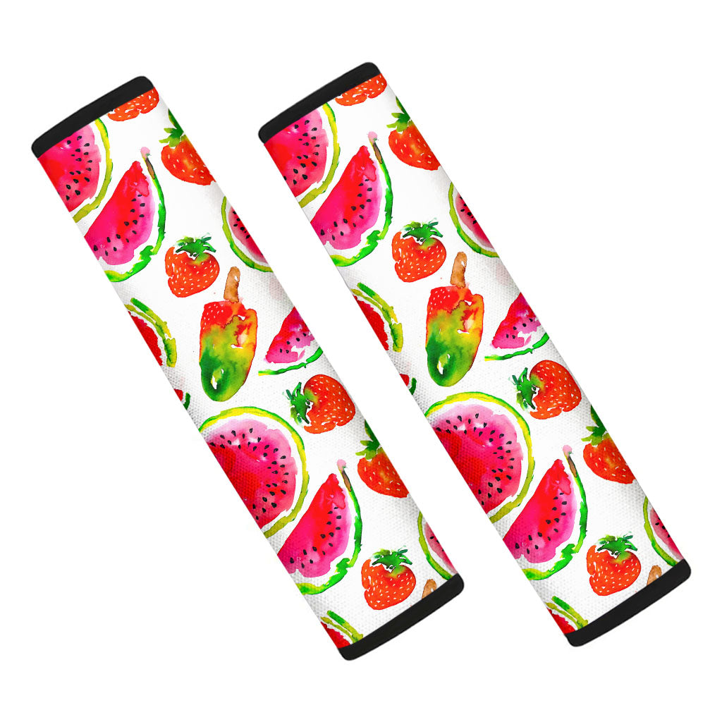 Summer Fruits Watermelon Pattern Print Car Seat Belt Covers