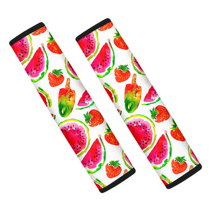 Summer Fruits Watermelon Pattern Print Car Seat Belt Covers