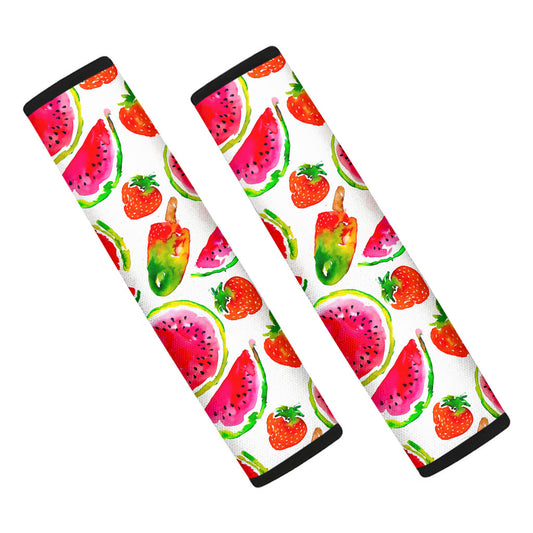 Summer Fruits Watermelon Pattern Print Car Seat Belt Covers