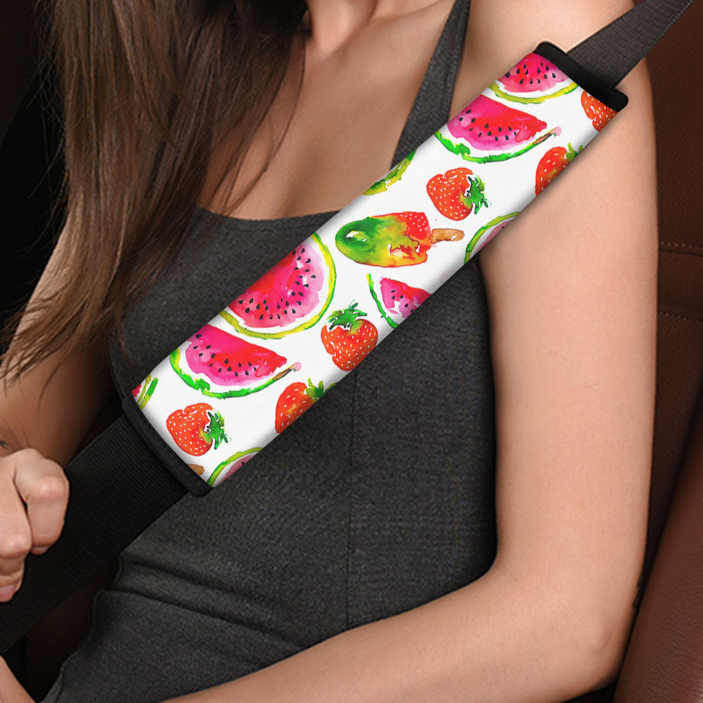 Summer Fruits Watermelon Pattern Print Car Seat Belt Covers