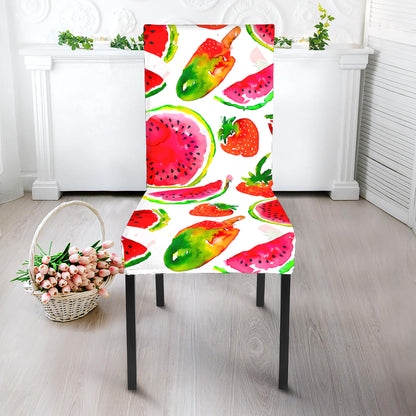 Summer Fruits Watermelon Pattern Print Dining Chair Slipcover