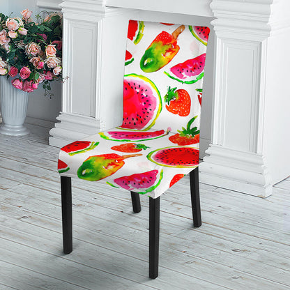 Summer Fruits Watermelon Pattern Print Dining Chair Slipcover