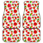 Summer Fruits Watermelon Pattern Print Front and Back Car Floor Mats