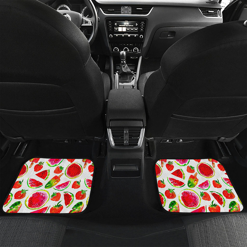 Summer Fruits Watermelon Pattern Print Front and Back Car Floor Mats