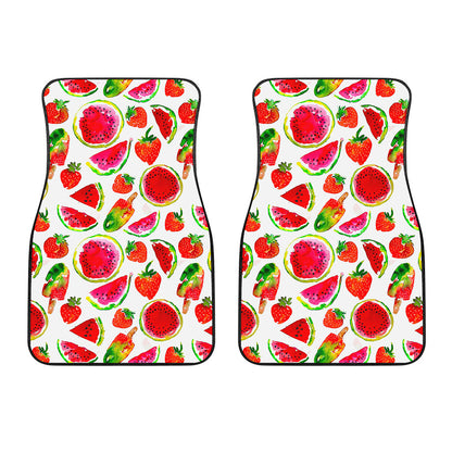 Summer Fruits Watermelon Pattern Print Front Car Floor Mats