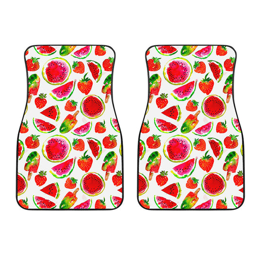 Summer Fruits Watermelon Pattern Print Front Car Floor Mats