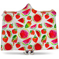 Summer Fruits Watermelon Pattern Print Hooded Blanket