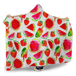 Summer Fruits Watermelon Pattern Print Hooded Blanket