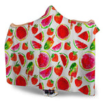 Summer Fruits Watermelon Pattern Print Hooded Blanket