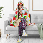Summer Fruits Watermelon Pattern Print Hooded Blanket