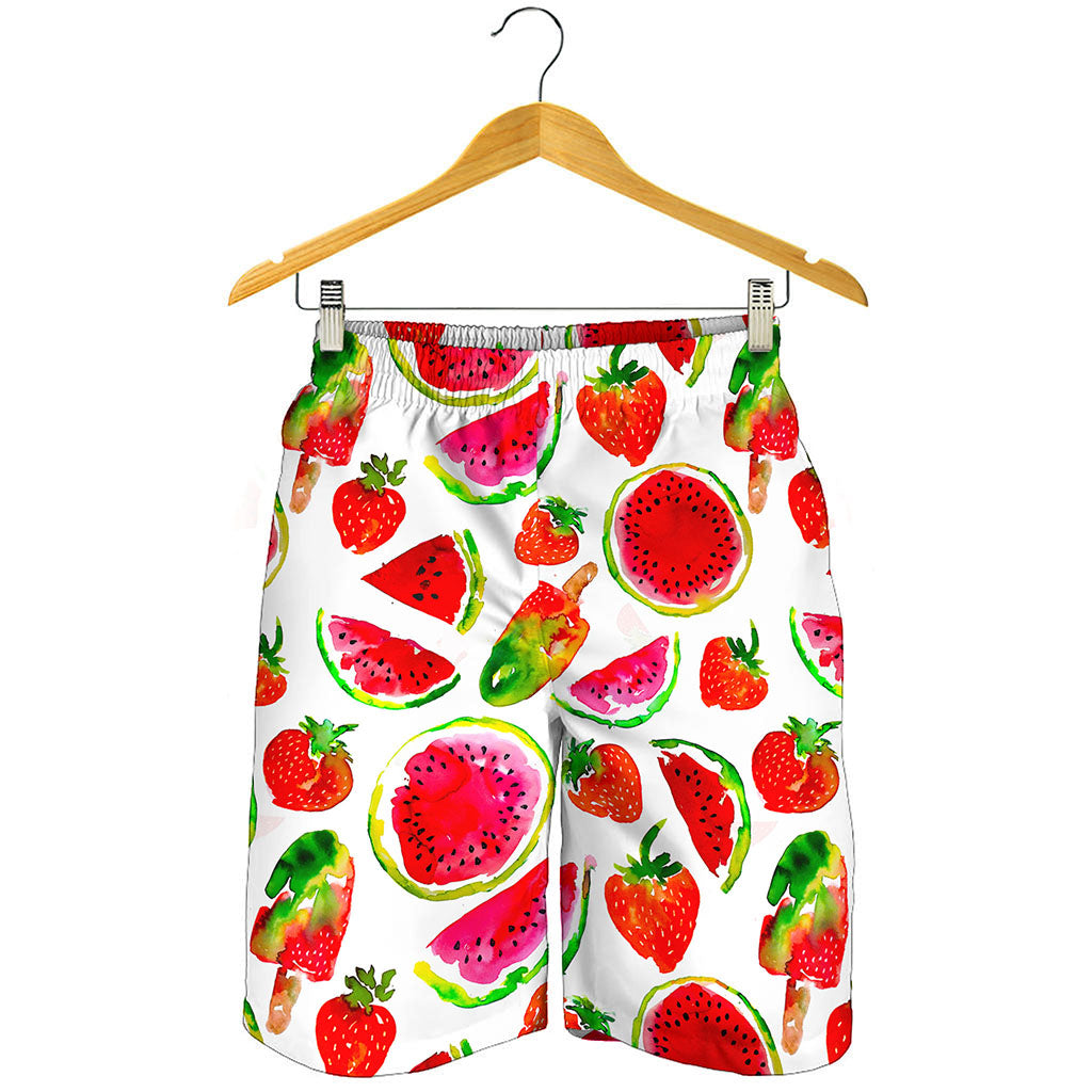 Summer Fruits Watermelon Pattern Print Men's Shorts