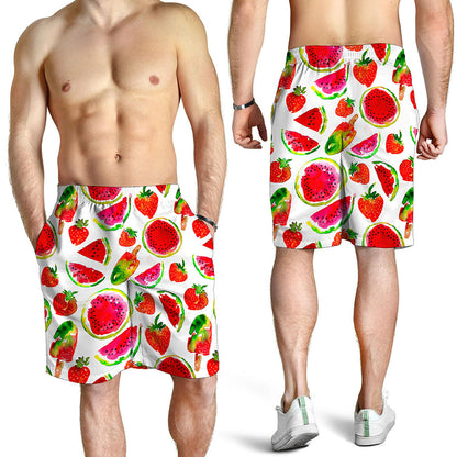Summer Fruits Watermelon Pattern Print Men's Shorts