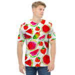 Summer Fruits Watermelon Pattern Print Men's T-Shirt