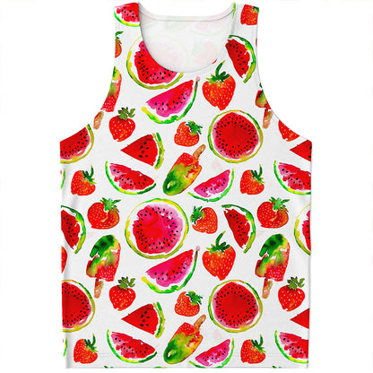 Summer Fruits Watermelon Pattern Print Men's Tank Top