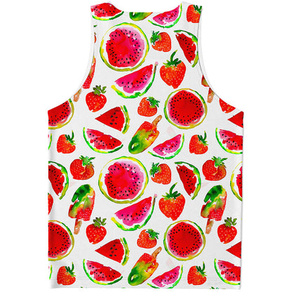 Summer Fruits Watermelon Pattern Print Men's Tank Top