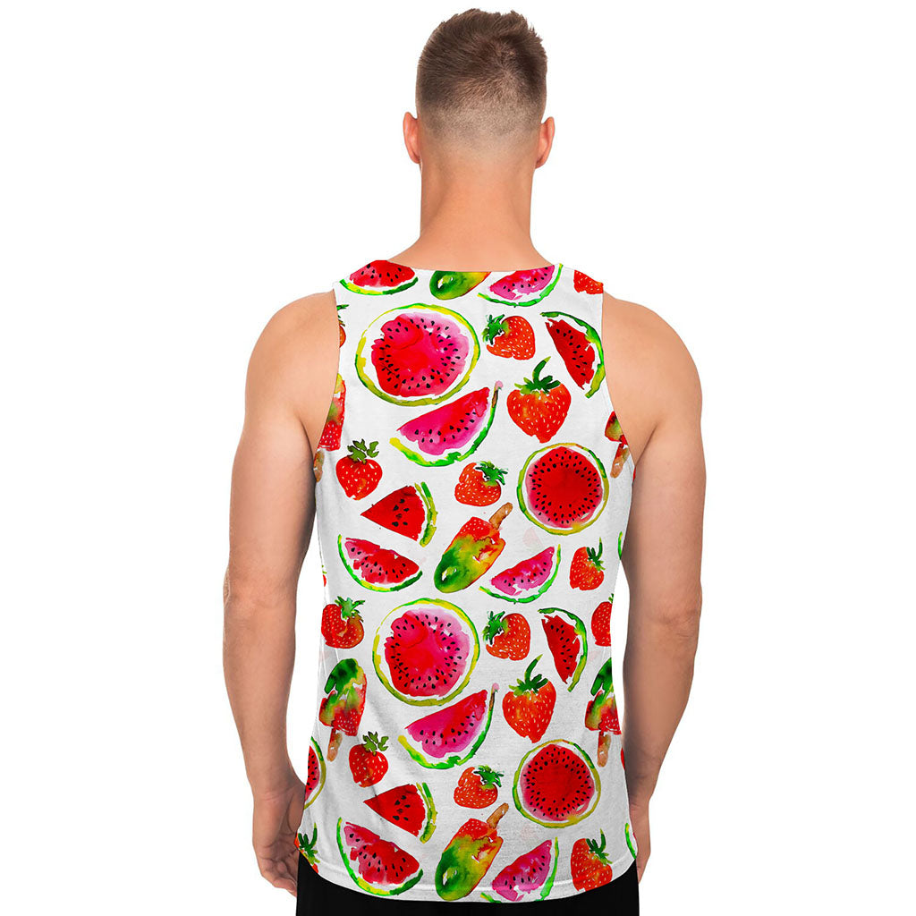 Summer Fruits Watermelon Pattern Print Men's Tank Top