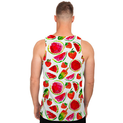 Summer Fruits Watermelon Pattern Print Men's Tank Top