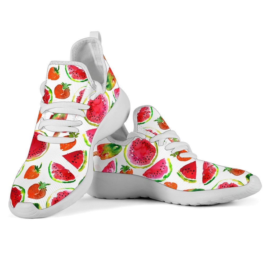Summer Fruits Watermelon Pattern Print Mesh Knit Shoes GearFrost