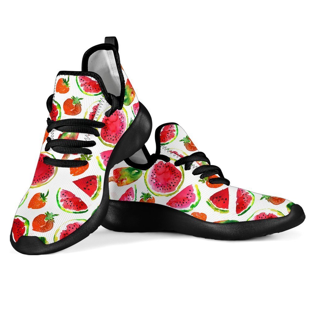 Summer Fruits Watermelon Pattern Print Mesh Knit Shoes GearFrost