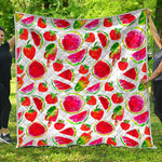 Summer Fruits Watermelon Pattern Print Quilt