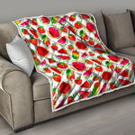 Summer Fruits Watermelon Pattern Print Quilt