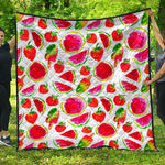 Summer Fruits Watermelon Pattern Print Quilt