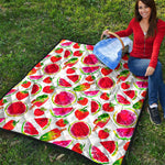 Summer Fruits Watermelon Pattern Print Quilt