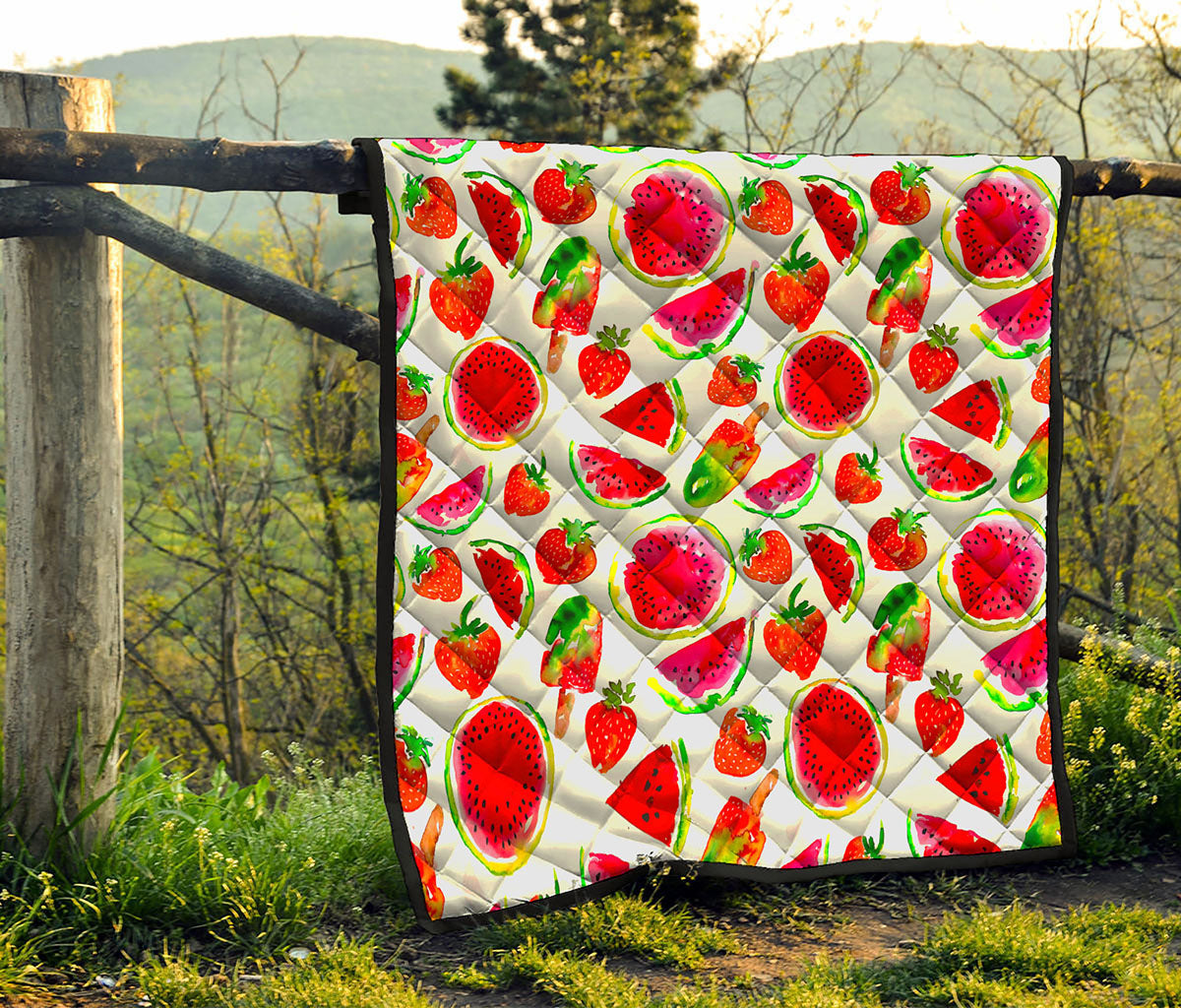 Summer Fruits Watermelon Pattern Print Quilt