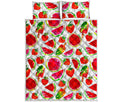 Summer Fruits Watermelon Pattern Print Quilt Bed Set
