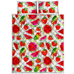 Summer Fruits Watermelon Pattern Print Quilt Bed Set