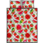 Summer Fruits Watermelon Pattern Print Quilt Bed Set