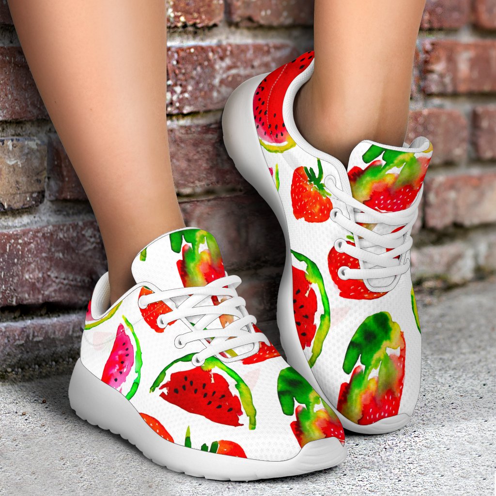 Summer Fruits Watermelon Pattern Print Sport Shoes GearFrost