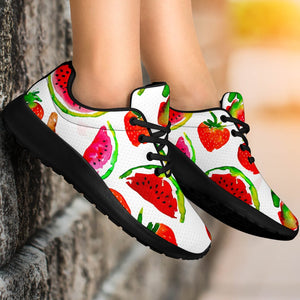 Summer Fruits Watermelon Pattern Print Sport Shoes GearFrost