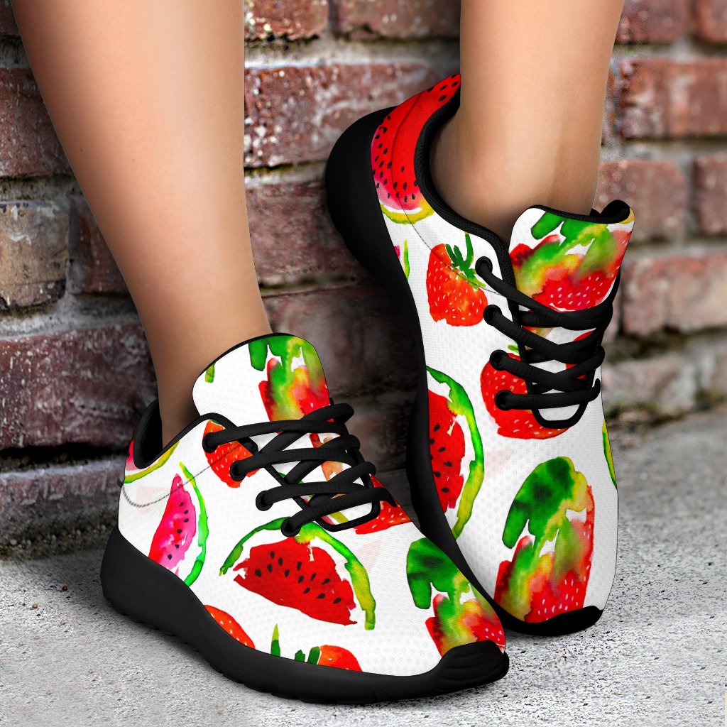 Summer Fruits Watermelon Pattern Print Sport Shoes GearFrost