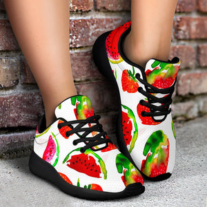 Summer Fruits Watermelon Pattern Print Sport Shoes GearFrost